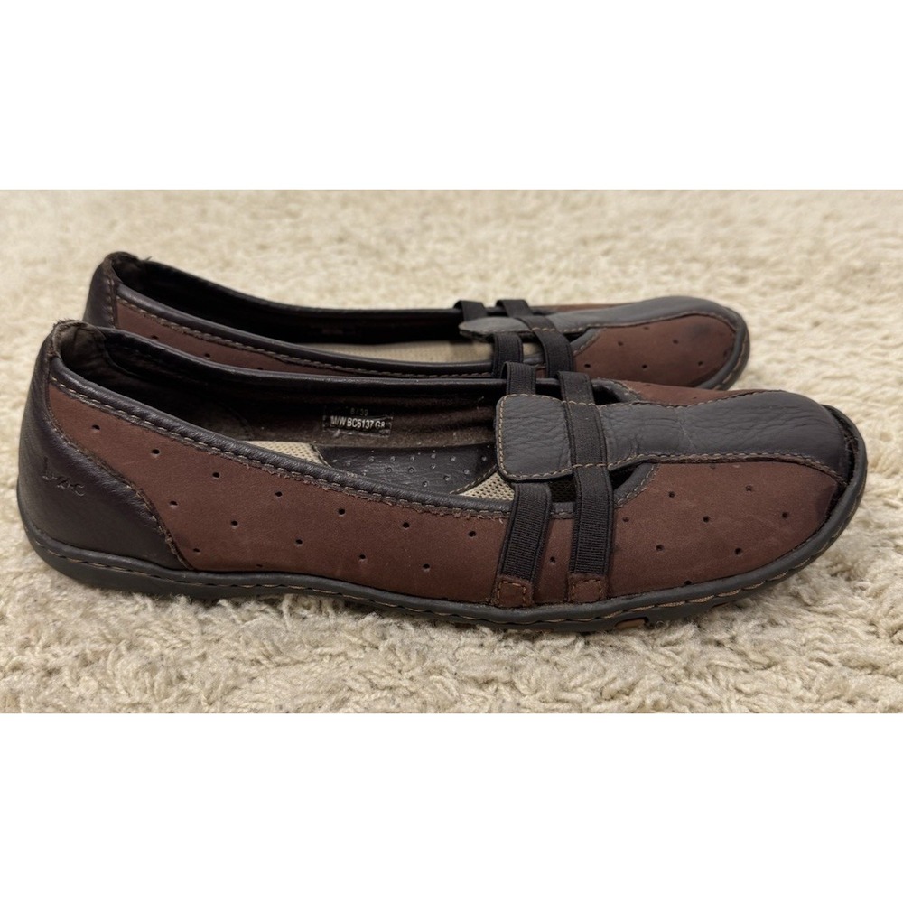BOC Womens Maiken Slip On Mary Jane Ballet Flat Shoes Size 8 Brown Suede Comfort - Picture 4 of 12